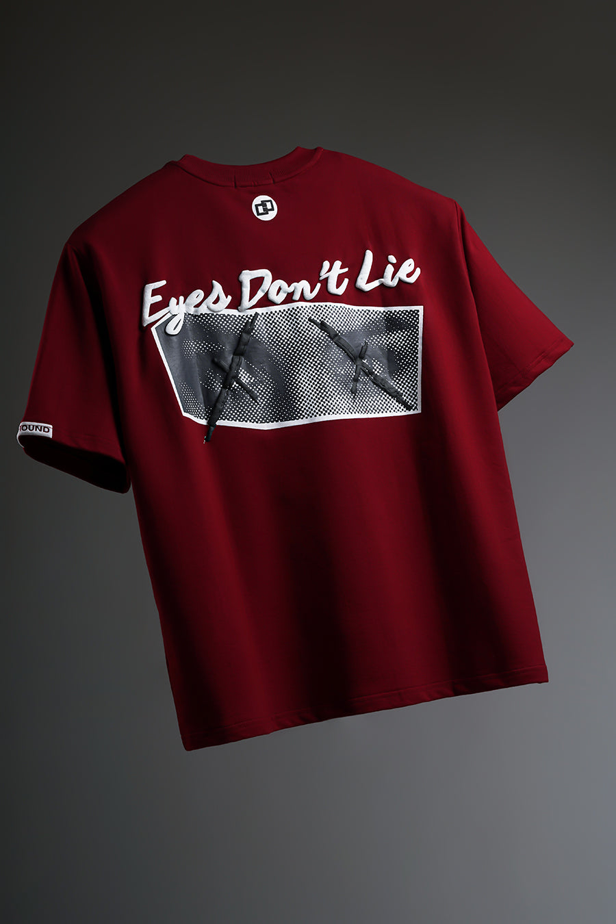 Eyes Don’t Lie - Maroon Oversized T Shirt