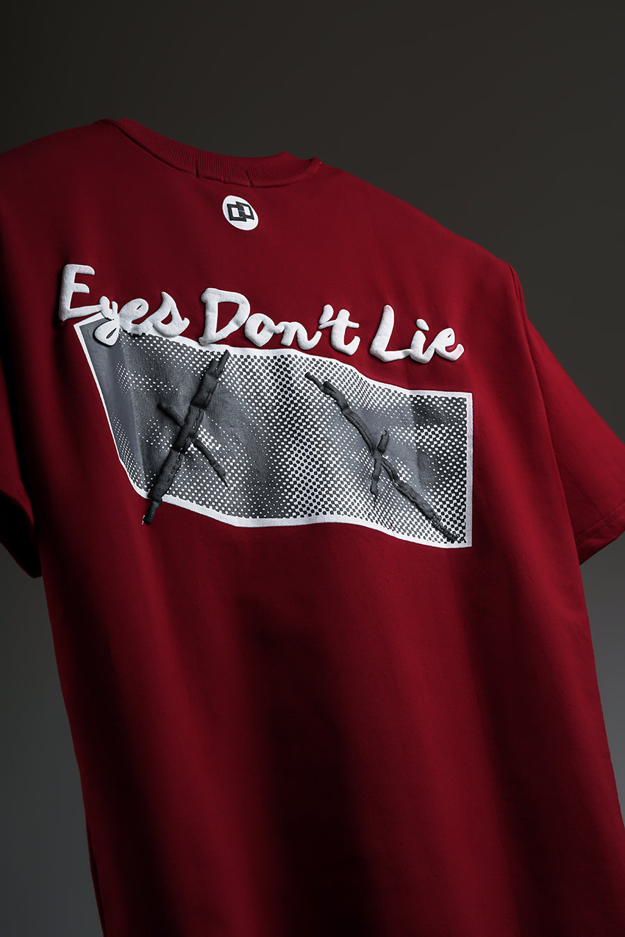 Eyes Don’t Lie - Maroon Oversized T Shirt